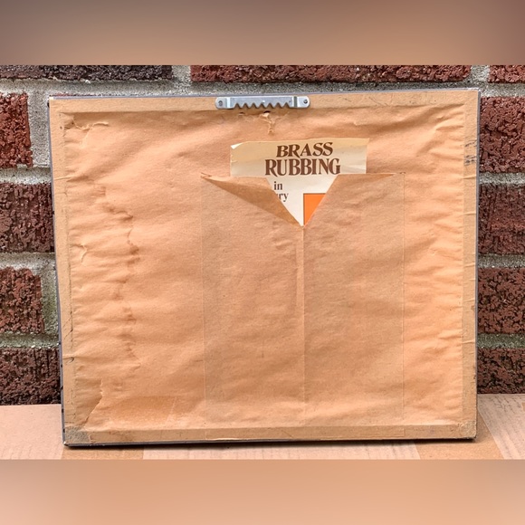 1987 Vintage Handmade Salisbury Cathedral Framed 12” x 10” Lion Brass Rubbing - Picture 13 of 16